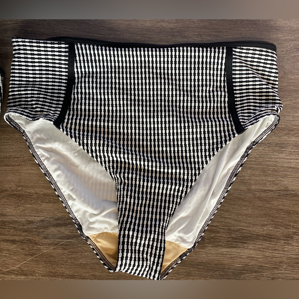 Prima Donna Atlas Full High Waist Bikini briefs with Checkered Pattern